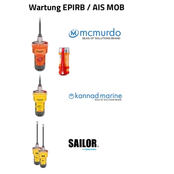 Wartung von Mc Murdo/Kannad/Sailor Epirb`s und Mc Mrdo/Kannad AIS MOB`s